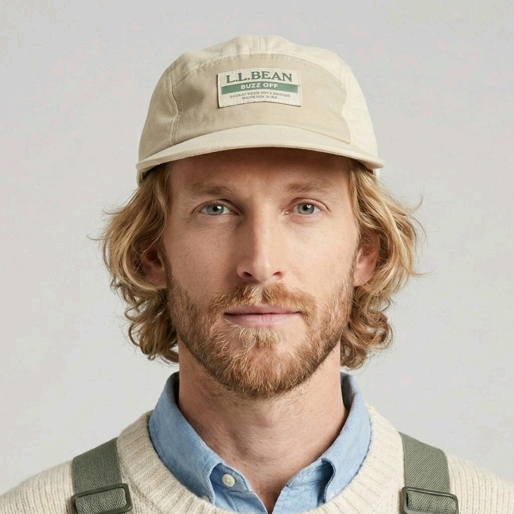 LL BEAN Buzz‎ Off Insect Shield  Men's Hunting Fishing Baseball Hat Cotton/Nylon